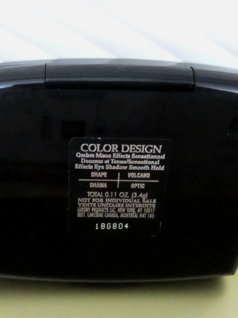 Lancome Color Design Eye Shadow DRAPE VOLCANO DRAMA OPTIC Full Size NEW